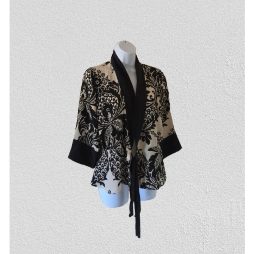Nwt DKNY Silk Floral Kimono, sz 2